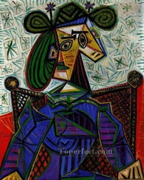 Mujer sentada en un sillón 1 1940 Pablo Picasso Pinturas al óleo